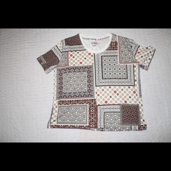 L.L. Bean handkerchief patterned Tee - Picture 2 of 3